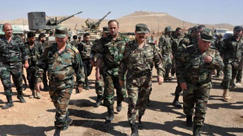 mandos del Ejército sirio en las afueras de Alepo Ejército sirio consolida posiciones en Alepo y detiene ofensiva terrorista en Hama
